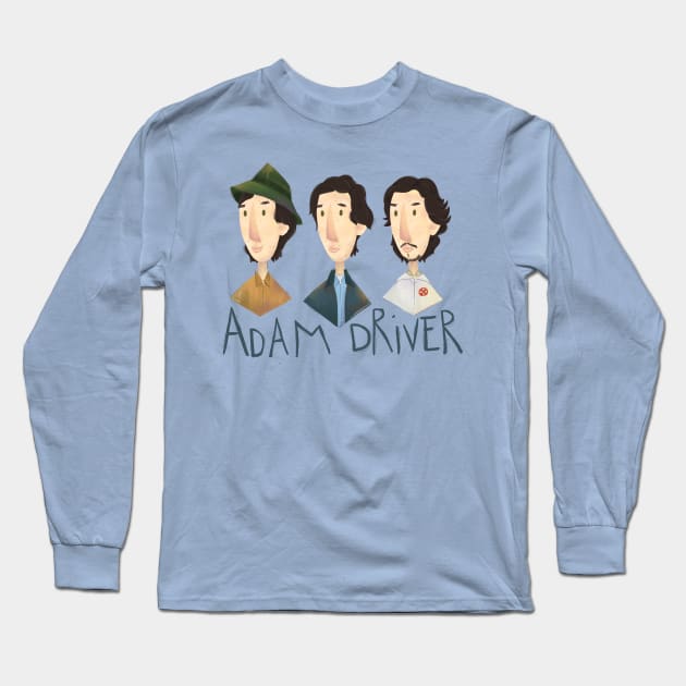 Adam Driver Long Sleeve T-Shirt by Susi V